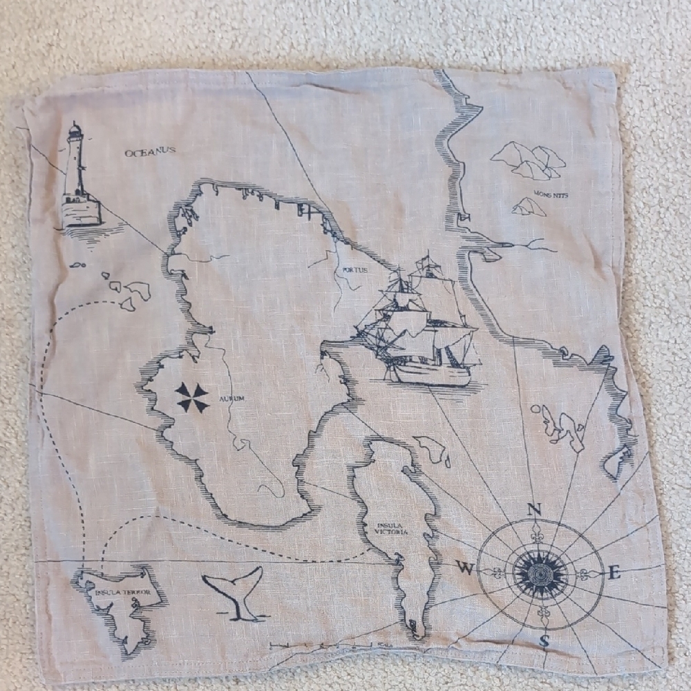 Nautical Map Print Scarf